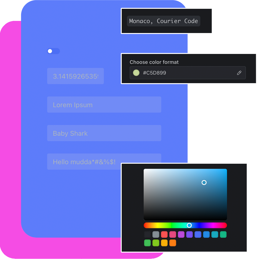 render of customizable survey